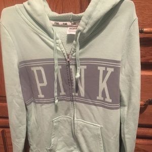PINK Light Teal Hoodie
