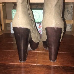 Sold! Army green platform booties