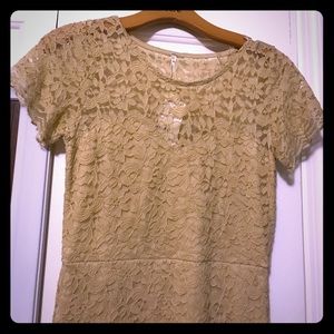 Love Nation Pale Yellow Lace Dress
