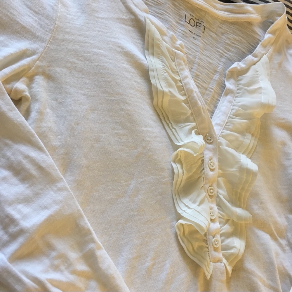 Loft Ruffle Trim Tee