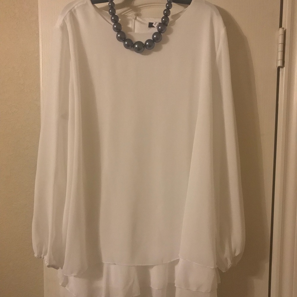 White Blouse (Tunic length)