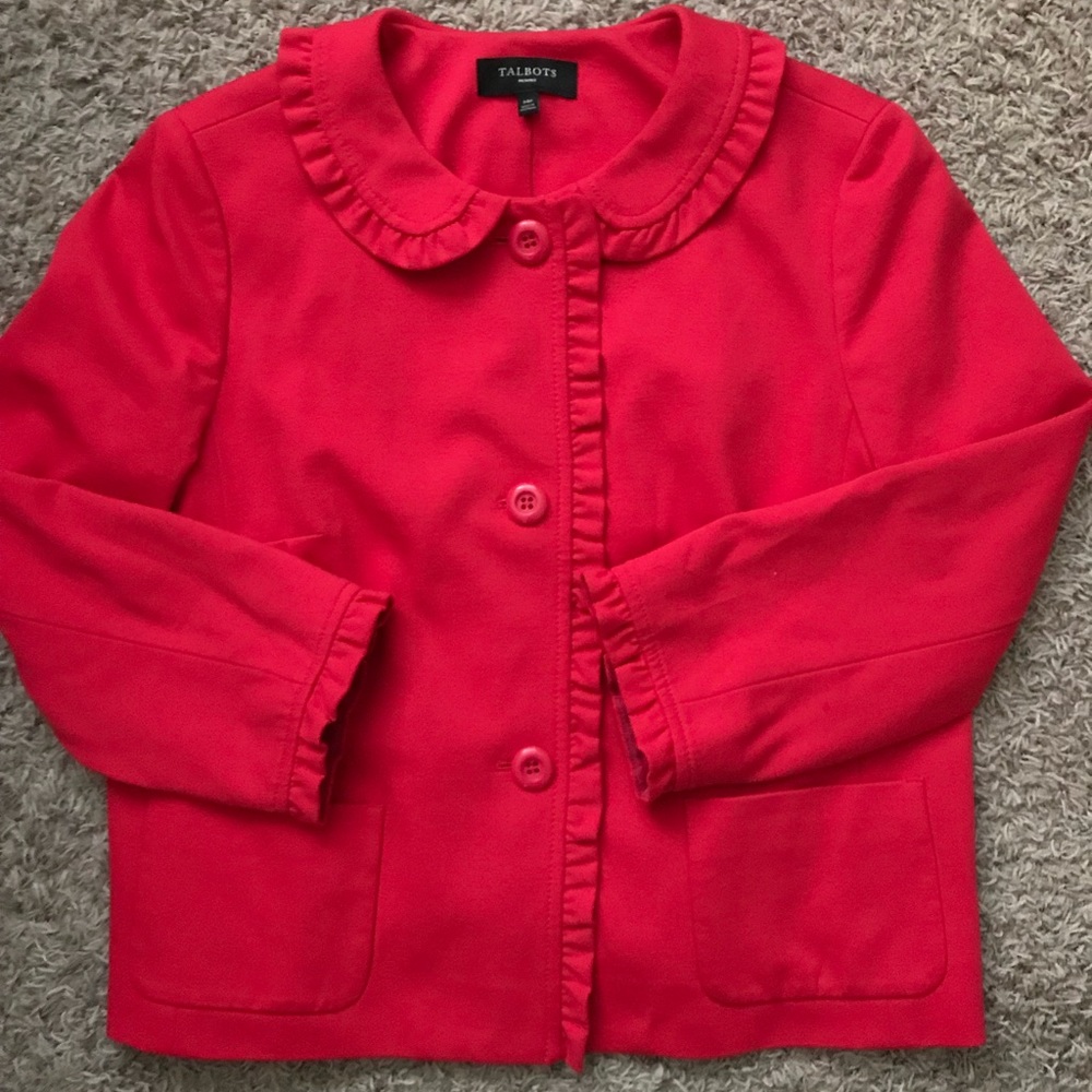 Talbots Coral Ponte Jacket Size 14P - Picture 5 of 5