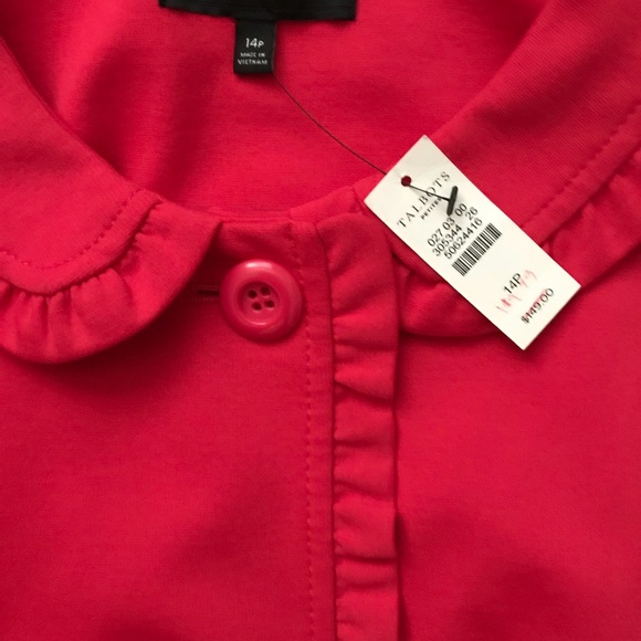 Talbots Coral Ponte Jacket Size 14P - Picture 2 of 5