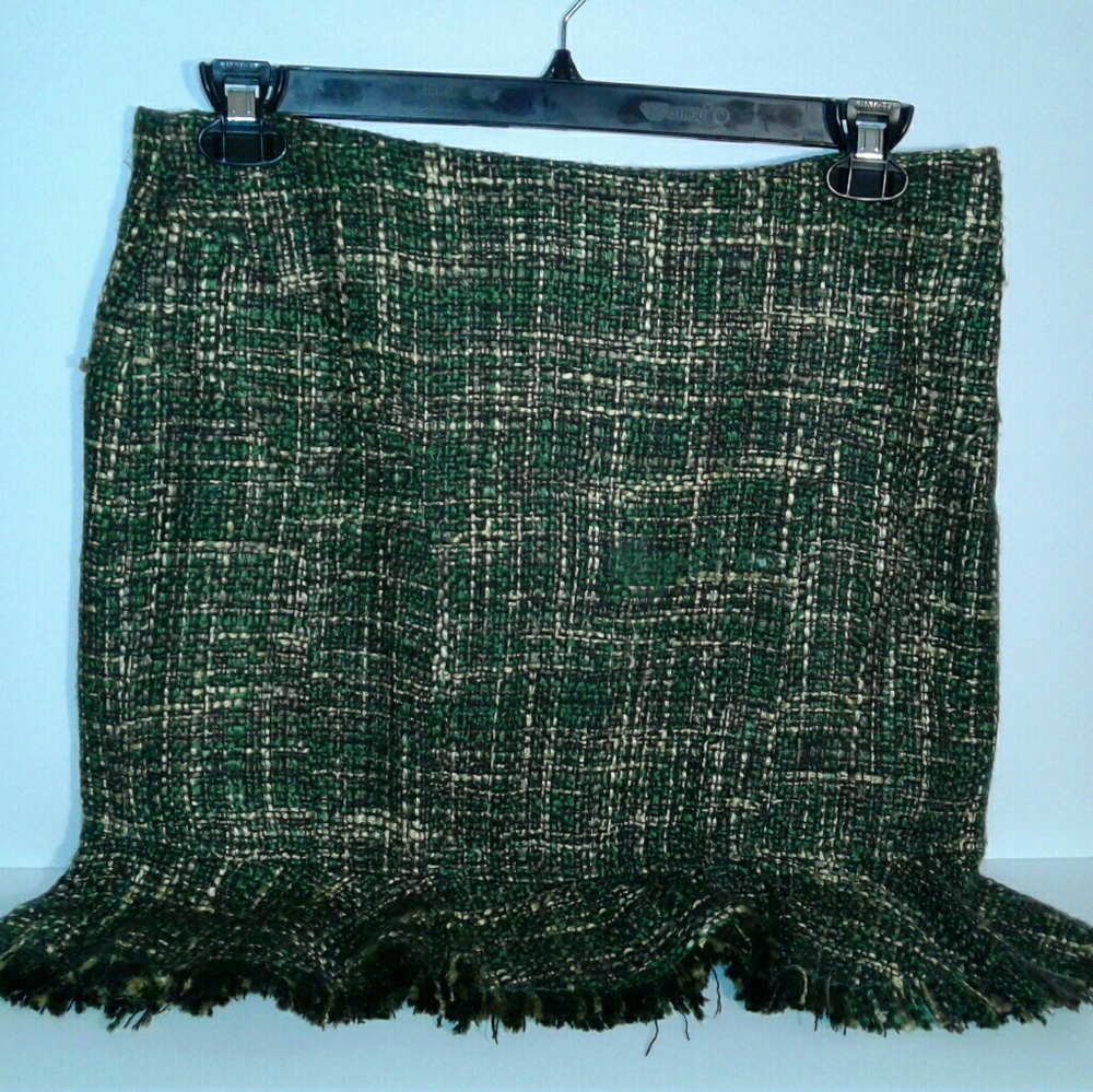 View multi colored wool mini skirt