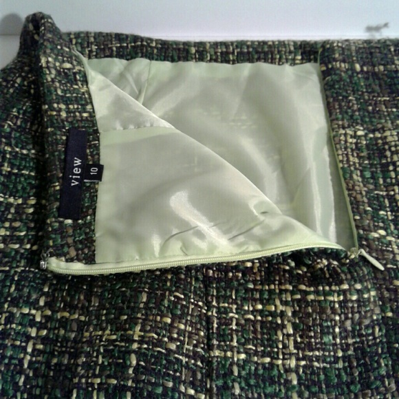 View multi colored wool mini skirt - Picture 6 of 6