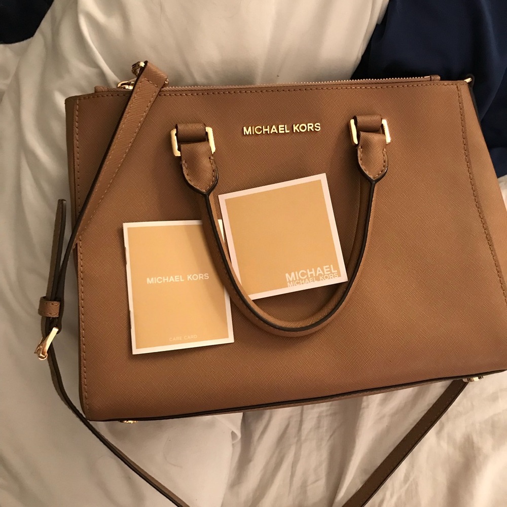 Authentic used Michael Kors Sand Sutton bag!
