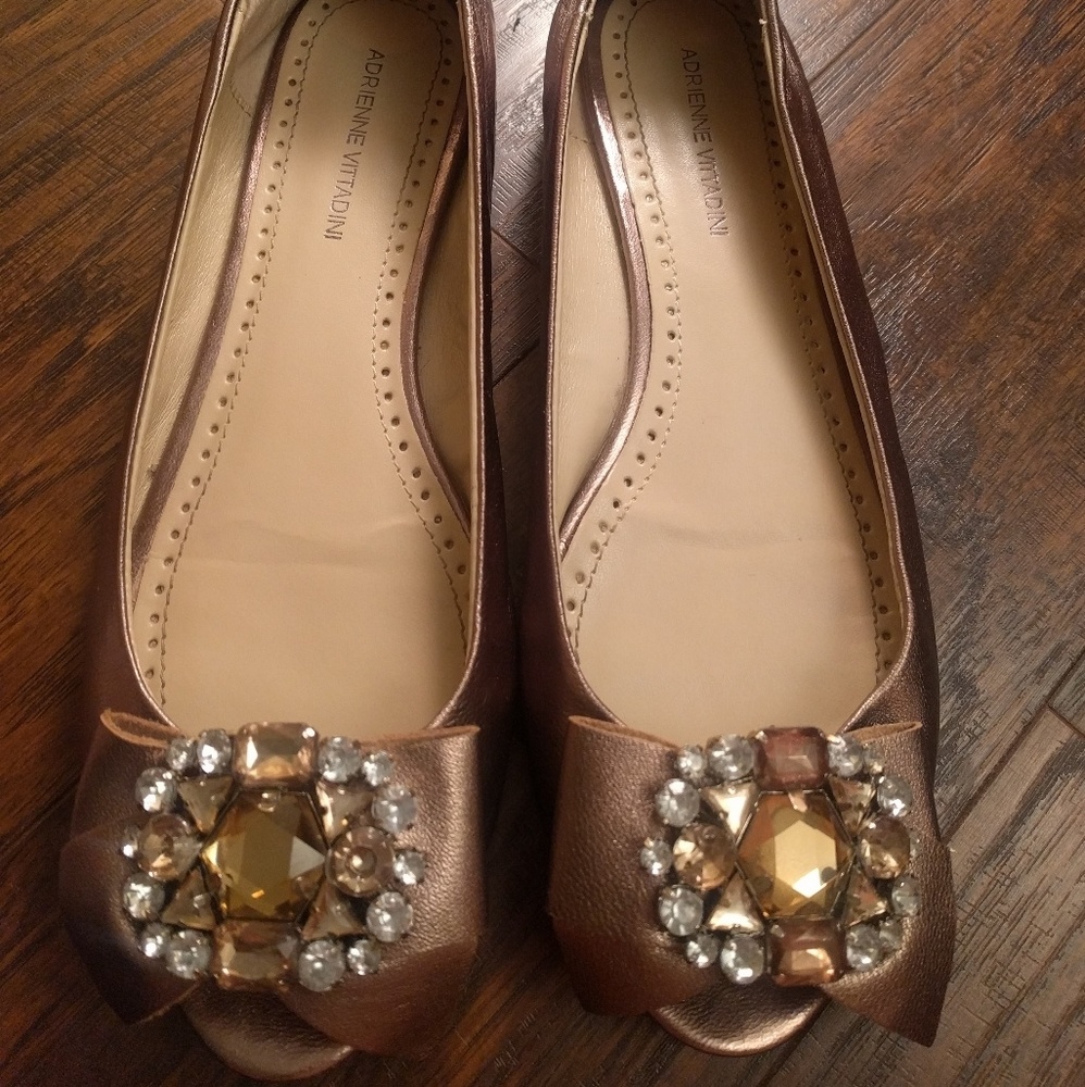 Adrienne Vittadini Metallic Flats