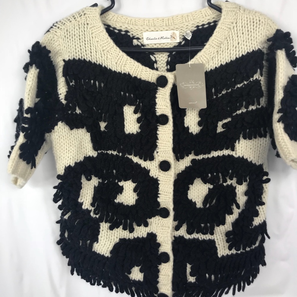 ANTHROPOLOGIE CHARLIE AND ROBIN MED WOOL SWEATER