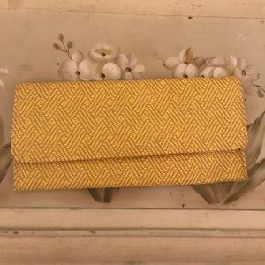 Yellow & Tan Patterned Clutch