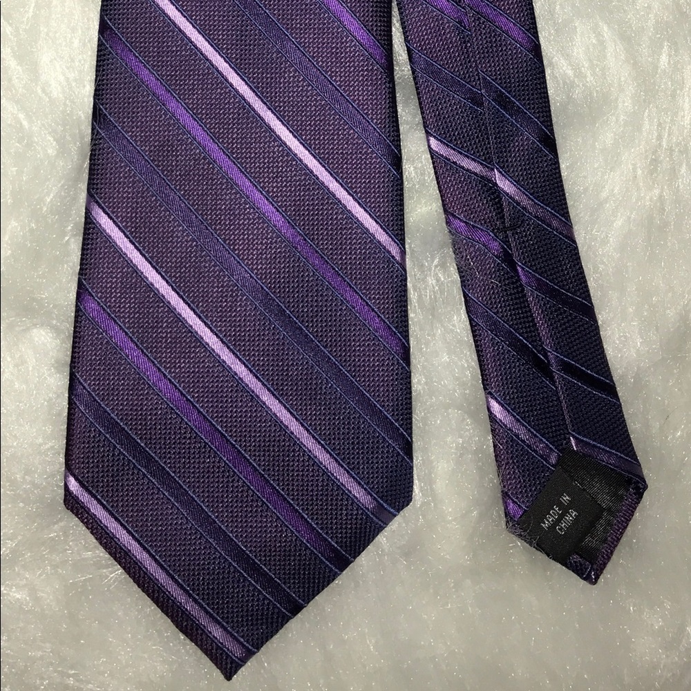 Calvin Klein Purple Striped Tie