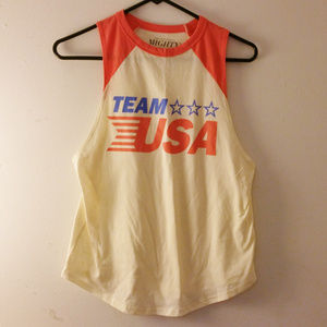 Coral & Cream Team USA Muscle Tank