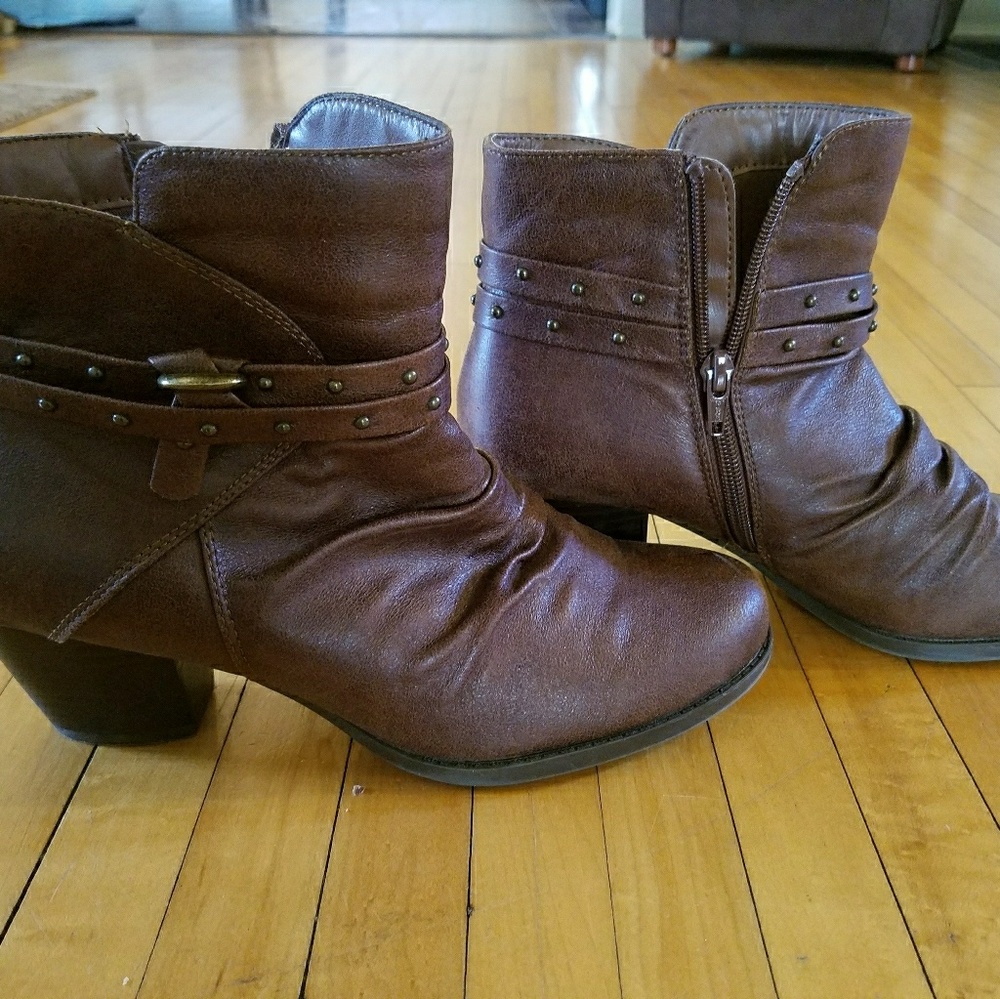 Brown booties size 9