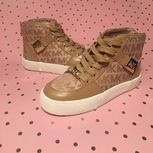 Michael Kors Gold Signature High Top Size 11