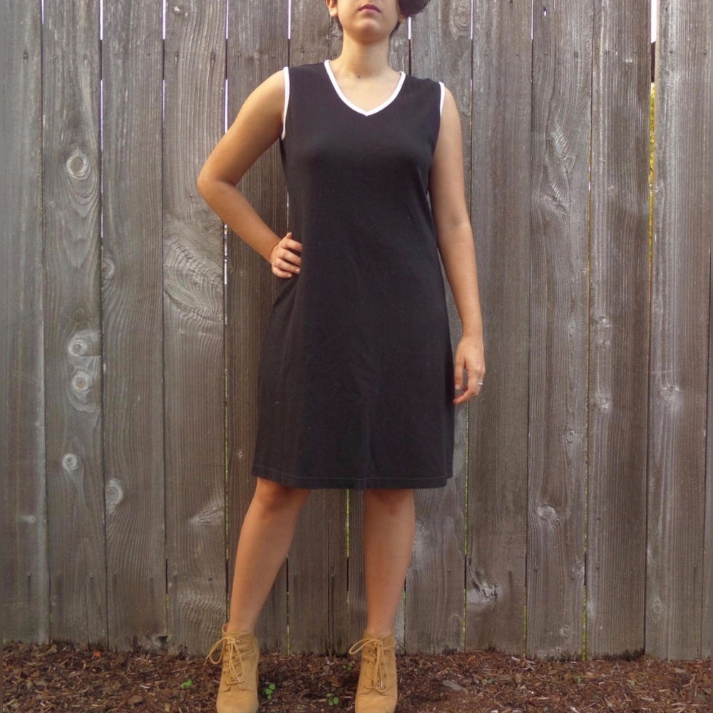 Ronni Nicole Black W/ White Trim Dress