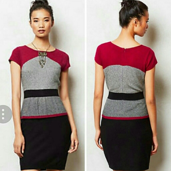 Anthropologie Dresses & Skirts - Sparrow Anthropologie Wool Peplum Dress Serena