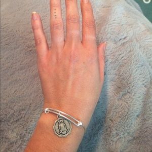 Silver bracelet with owl charm