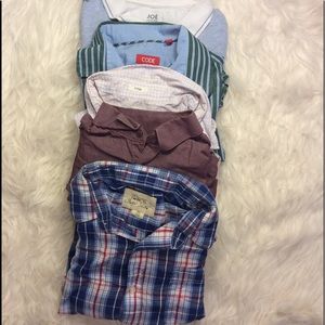 Men's Dress Shirts Lot of 5 Medium Various Brands