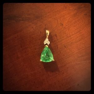 Green Amethyst, 10k gold.