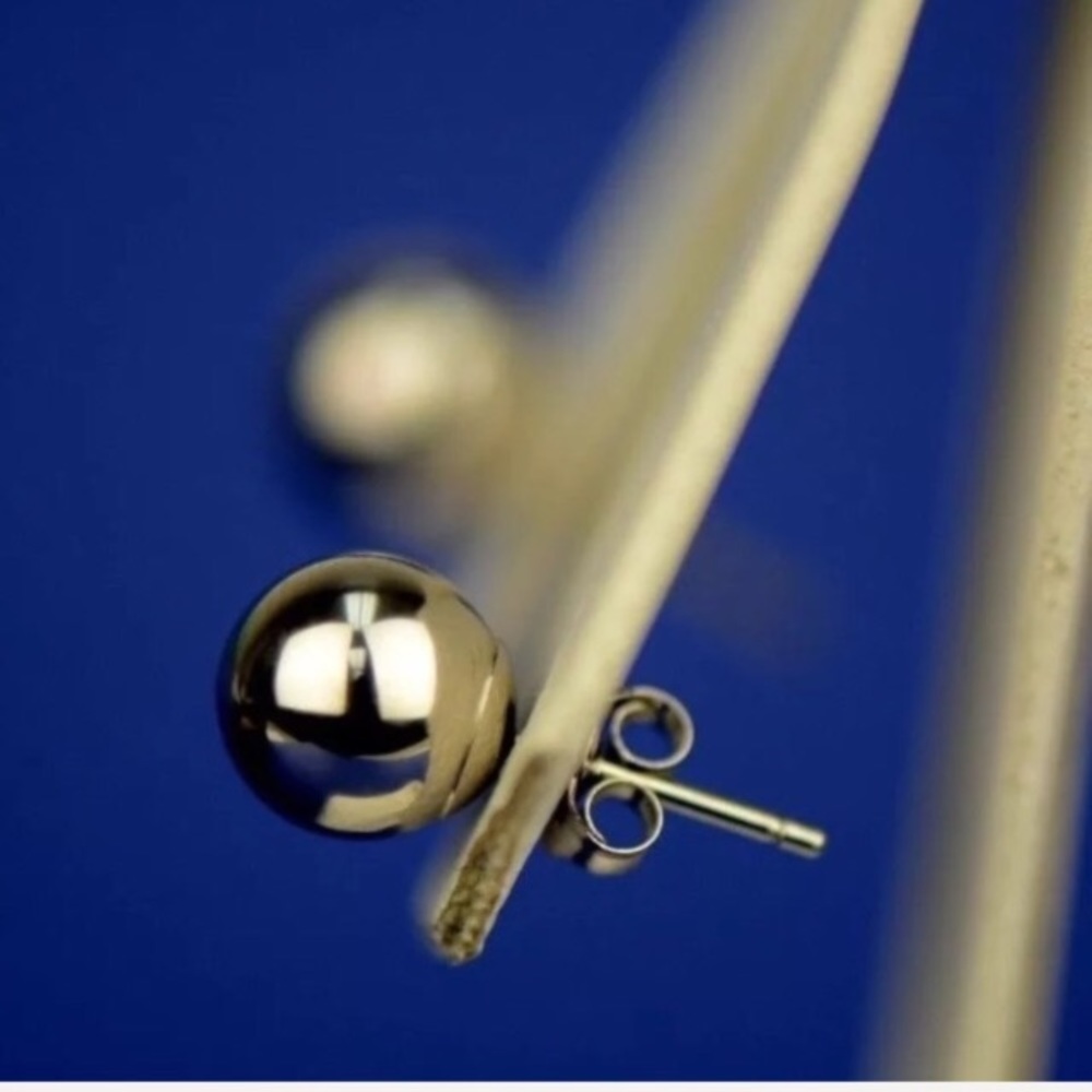 14k Solid Gold Ball 8mm Stud Earrings 8mm