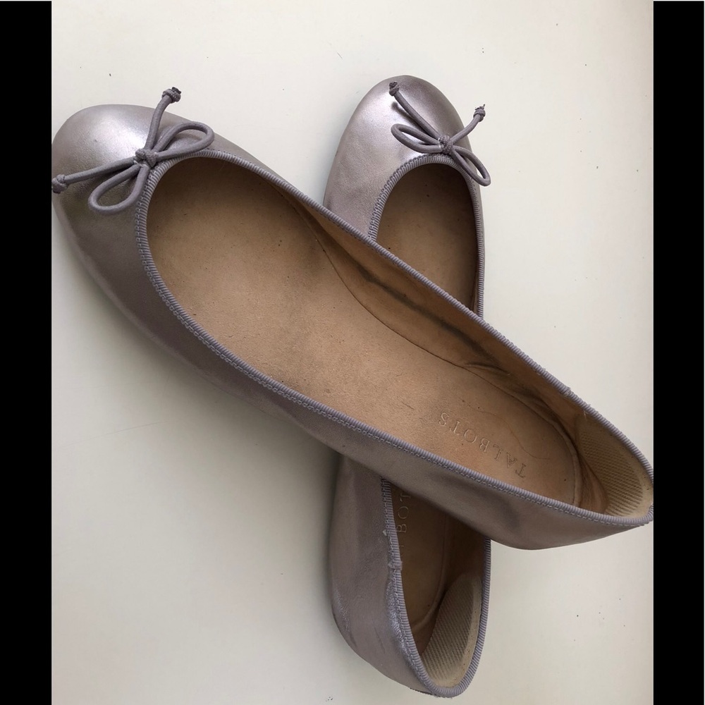 Talbots Silver Ballet Flats