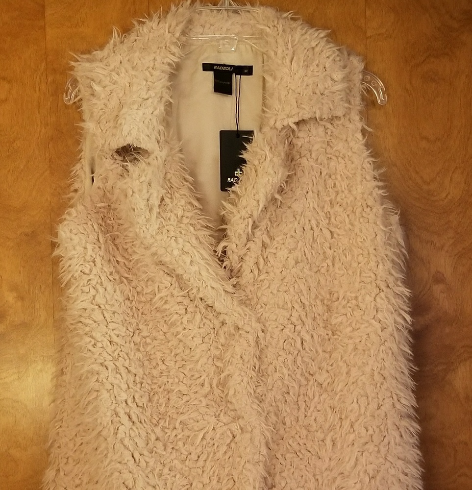 Radzolli Cream Faux Fur Vest