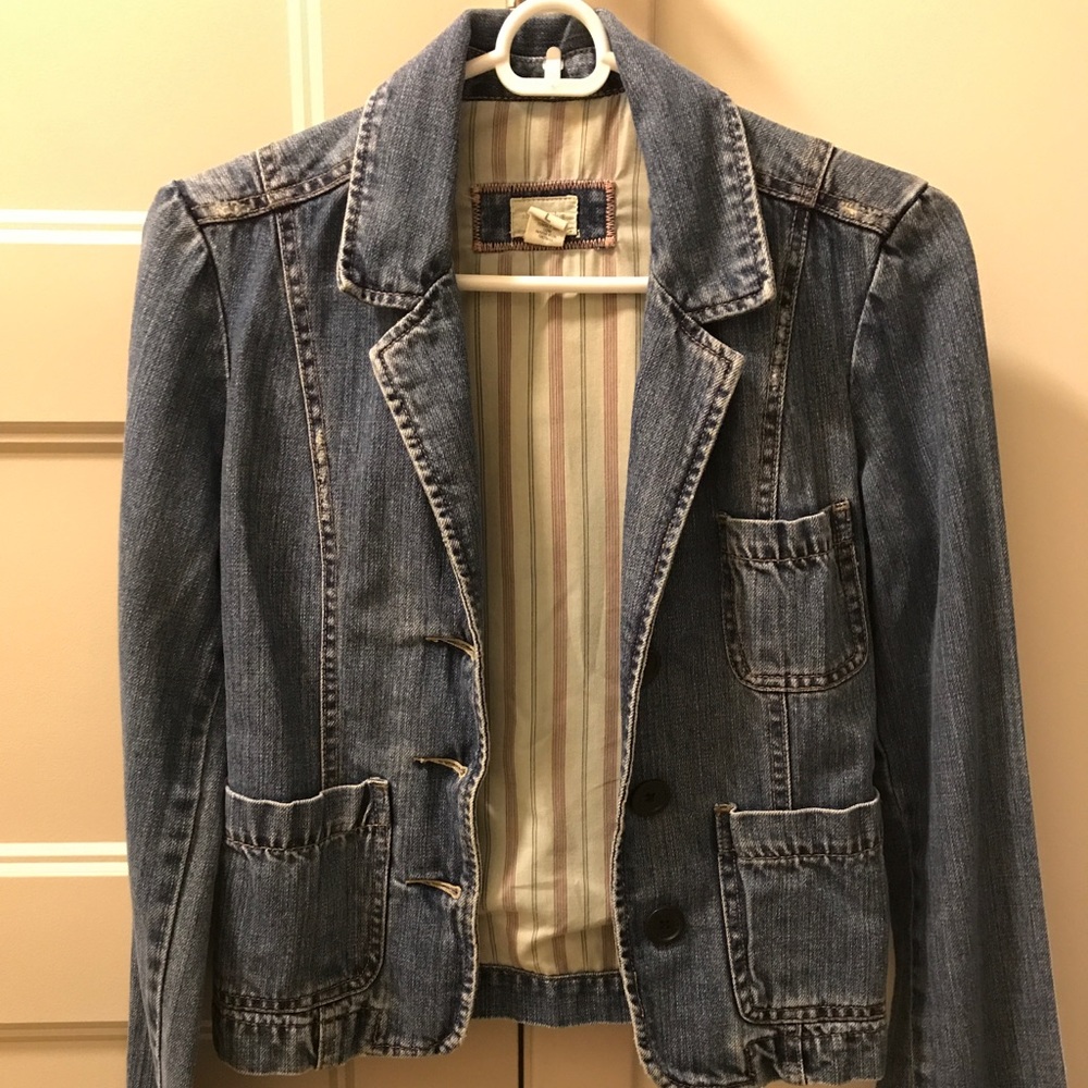 Abercrombie Girls Large denim blazer