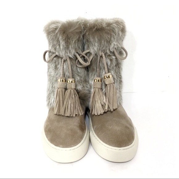 Tory Burch | Shoes | New Tory Burch Angelica Rabbit Fur Suede Boots ...