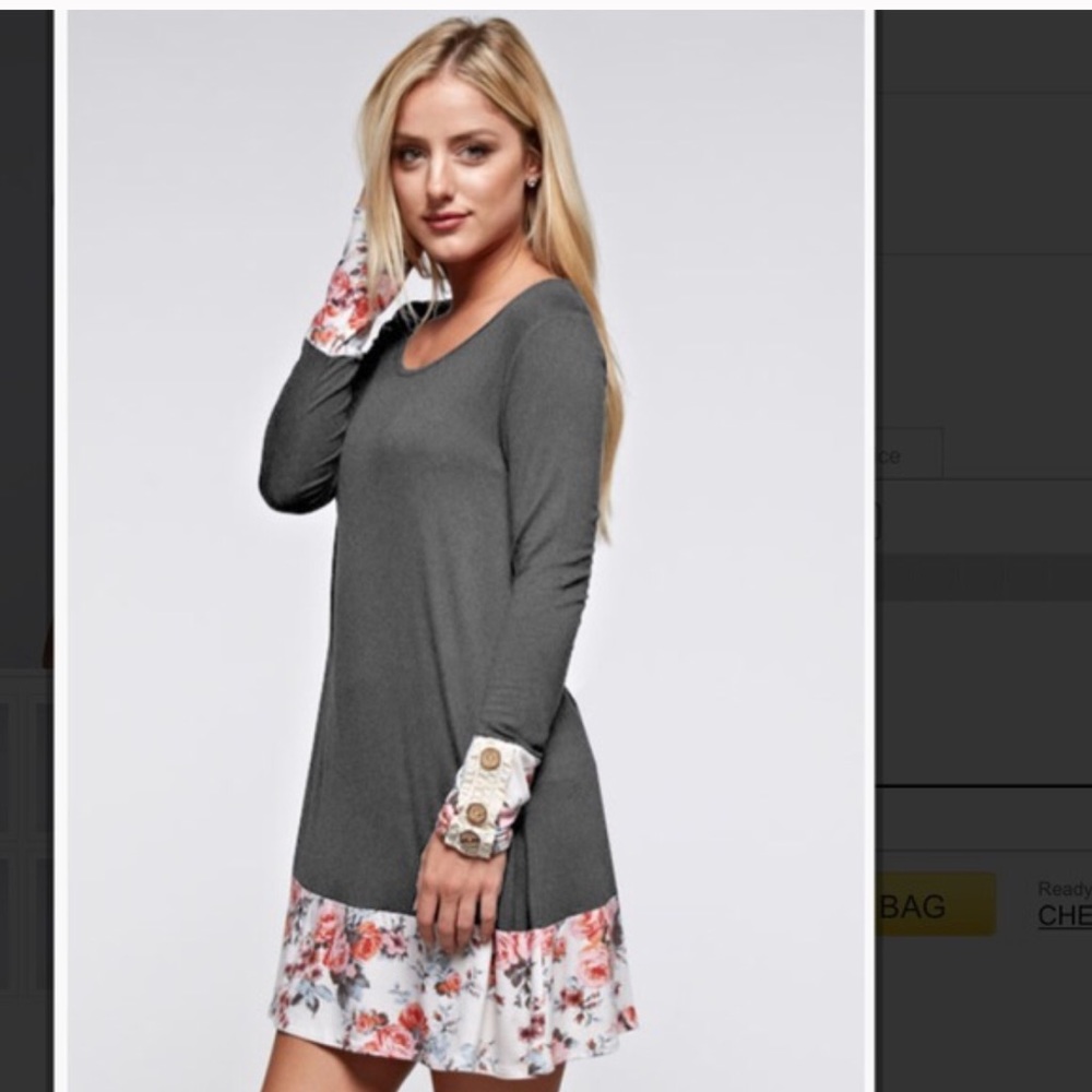 NEW ARRIVAL💕TUNIC/DRESS W/ FLORAL TRIM