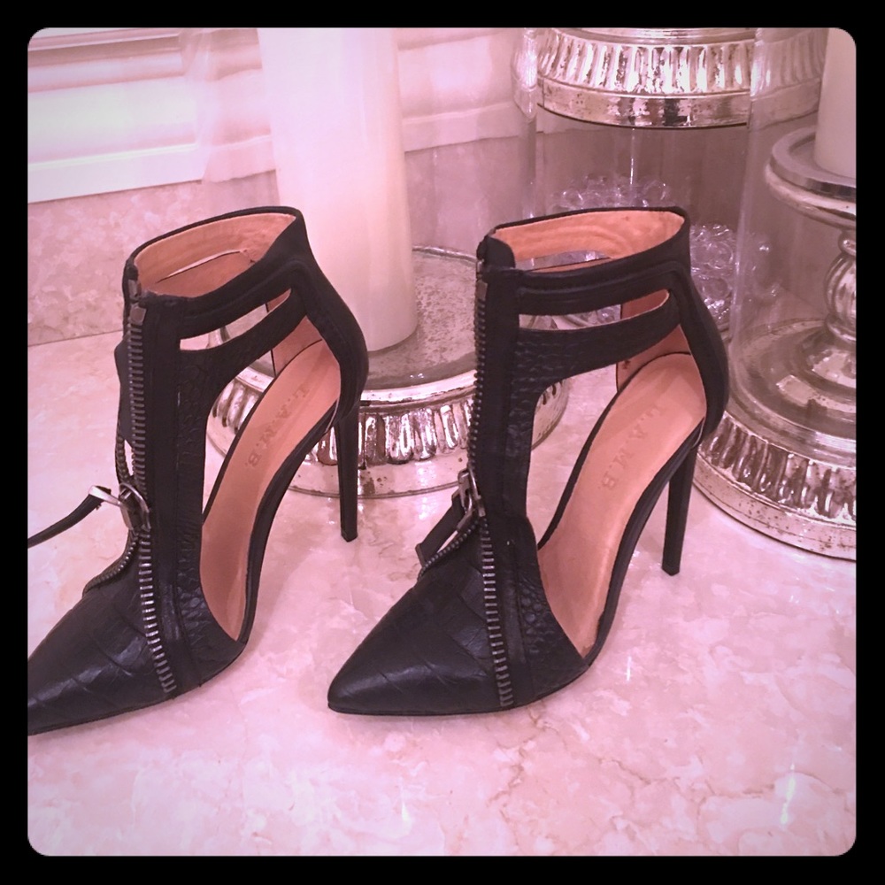 L A M B designer heels Neiman Marcus