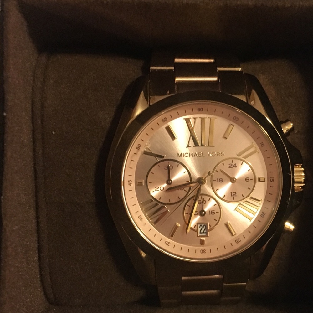 Gold and pink Michael kors watch