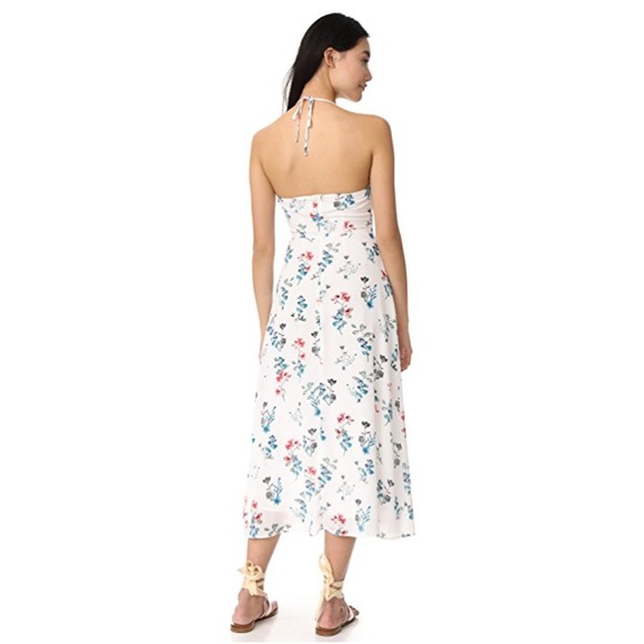 bb dakota // crepe floral midi dress - Picture 2 of 3
