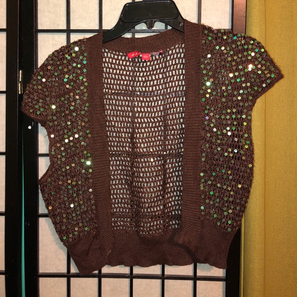 Sweaters - Brown Sequence Sweater