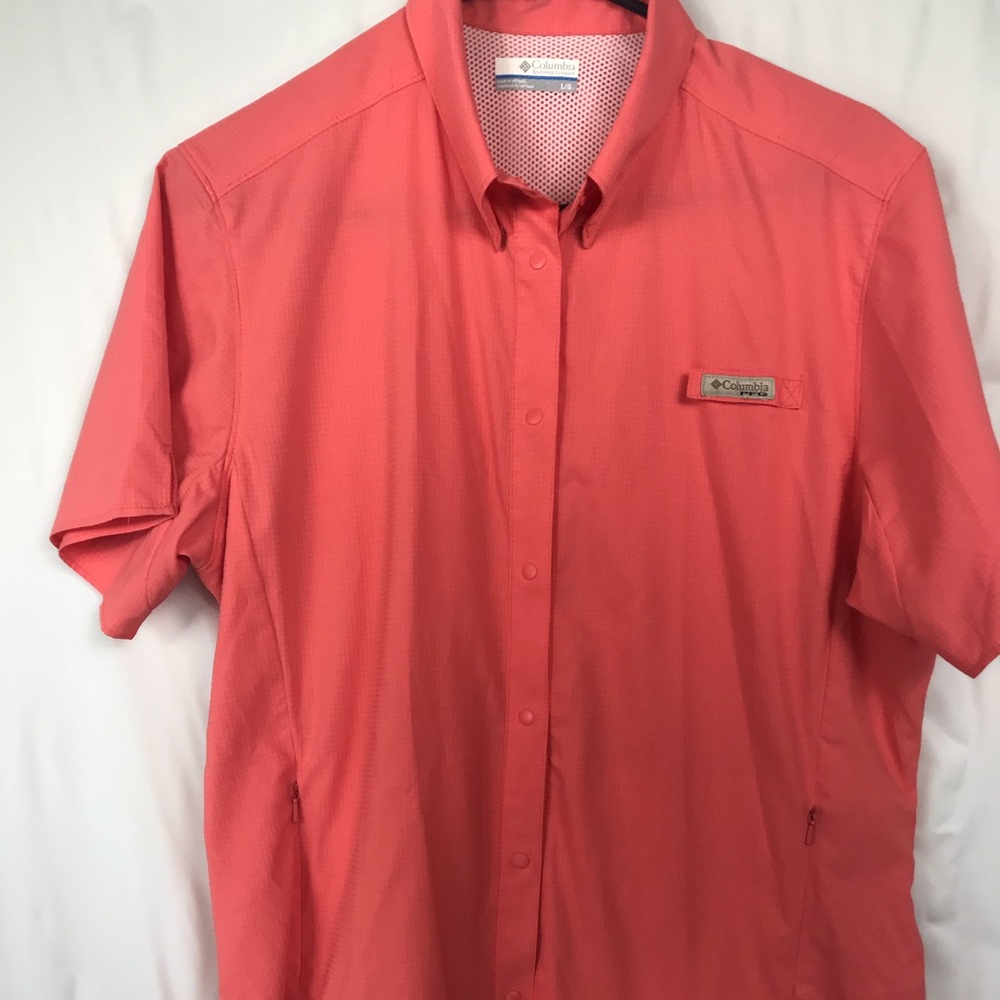 Columbia Women PFG Fishing Gear Sz L Short Sleeve