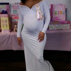 White maternity dress
