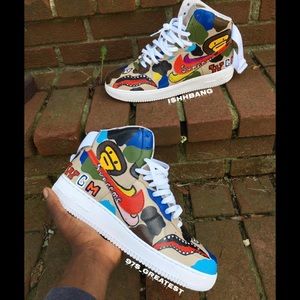 Custom Bape Air Force 1s Size 11