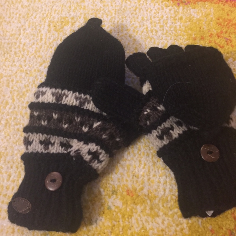 Foldover Wool Mittens