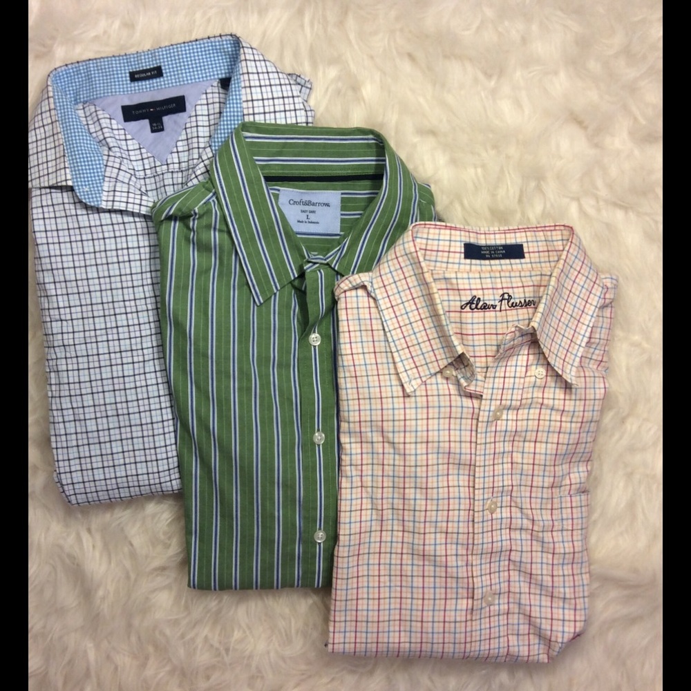 Men's Lot of 3 Premium Brand Dress Shirts