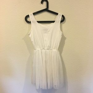 UNIF Dresses - UNIF white frill mesh petticoat tutu dress UNIF Dresses - UNIF white frill mesh petticoat tutu dress