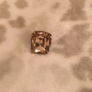 Chloe and Isabell Peach Cushion Cut Cocktail Ring
