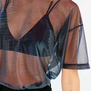 Silence and Noise mesh tee xs