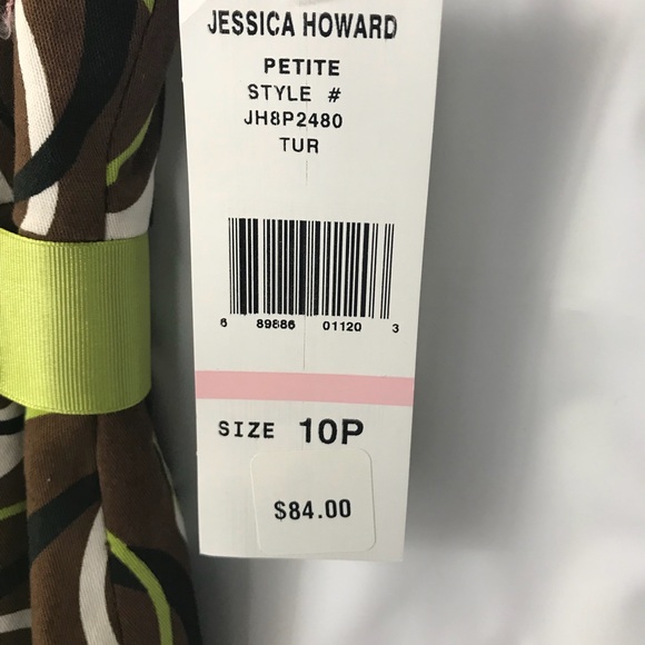 Jessica Howard Brown Sleeveless Dress 10P NWT - Picture 3 of 7