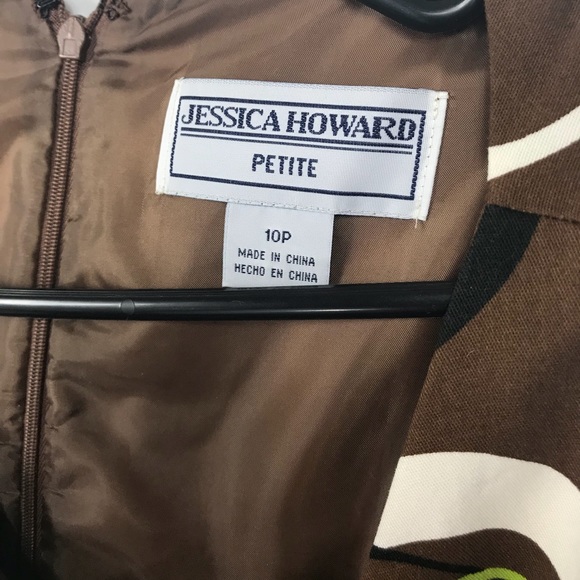 Jessica Howard Brown Sleeveless Dress 10P NWT - Picture 4 of 7