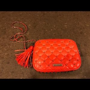Orange Rebecca Minkoff leather shoulder bag