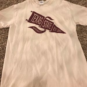 Texas state university t-shirt. TXST.