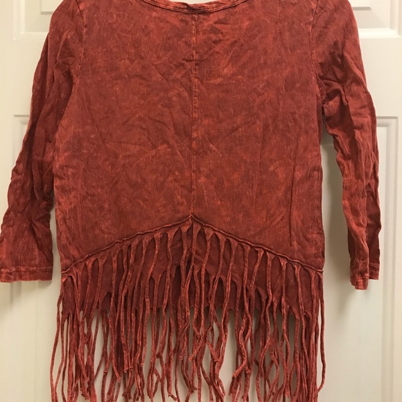 Affliction shortie fringed tshirt - Picture 5 of 5