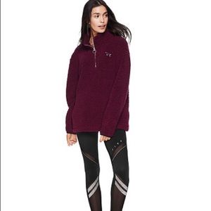 NWOT* SHERPA Boyfriend Quarter Zip