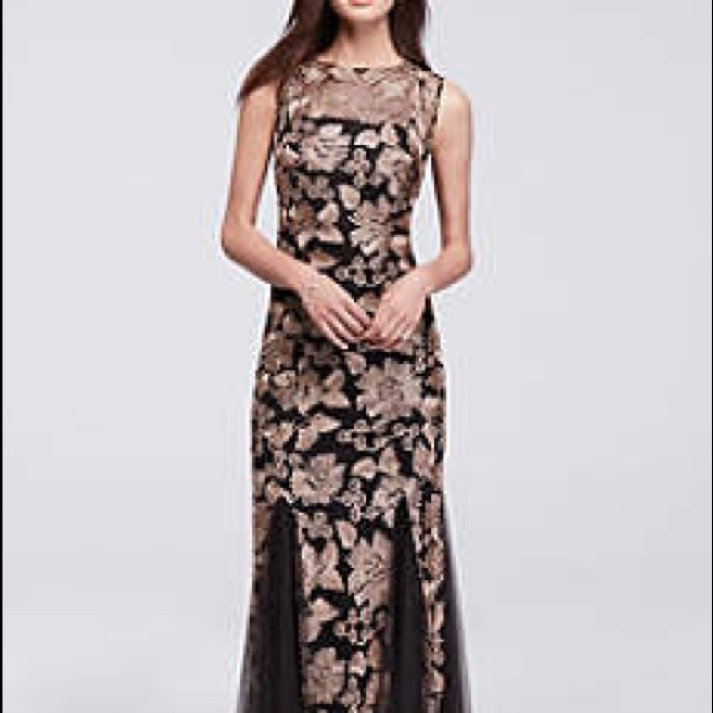 Black and gold Alex evening dress
