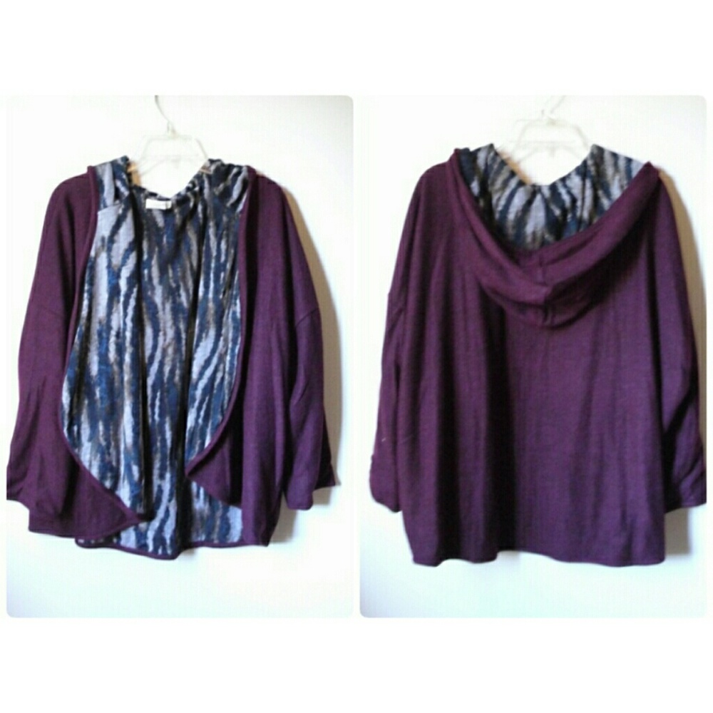 PLUS SIZE FUZZY HOODED CARDIGAN!🍁 - Picture 4 of 7