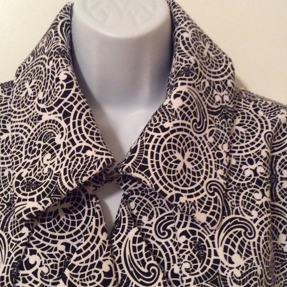Anne Klein Blazer Black/White Pattern NWT - Picture 3 of 6