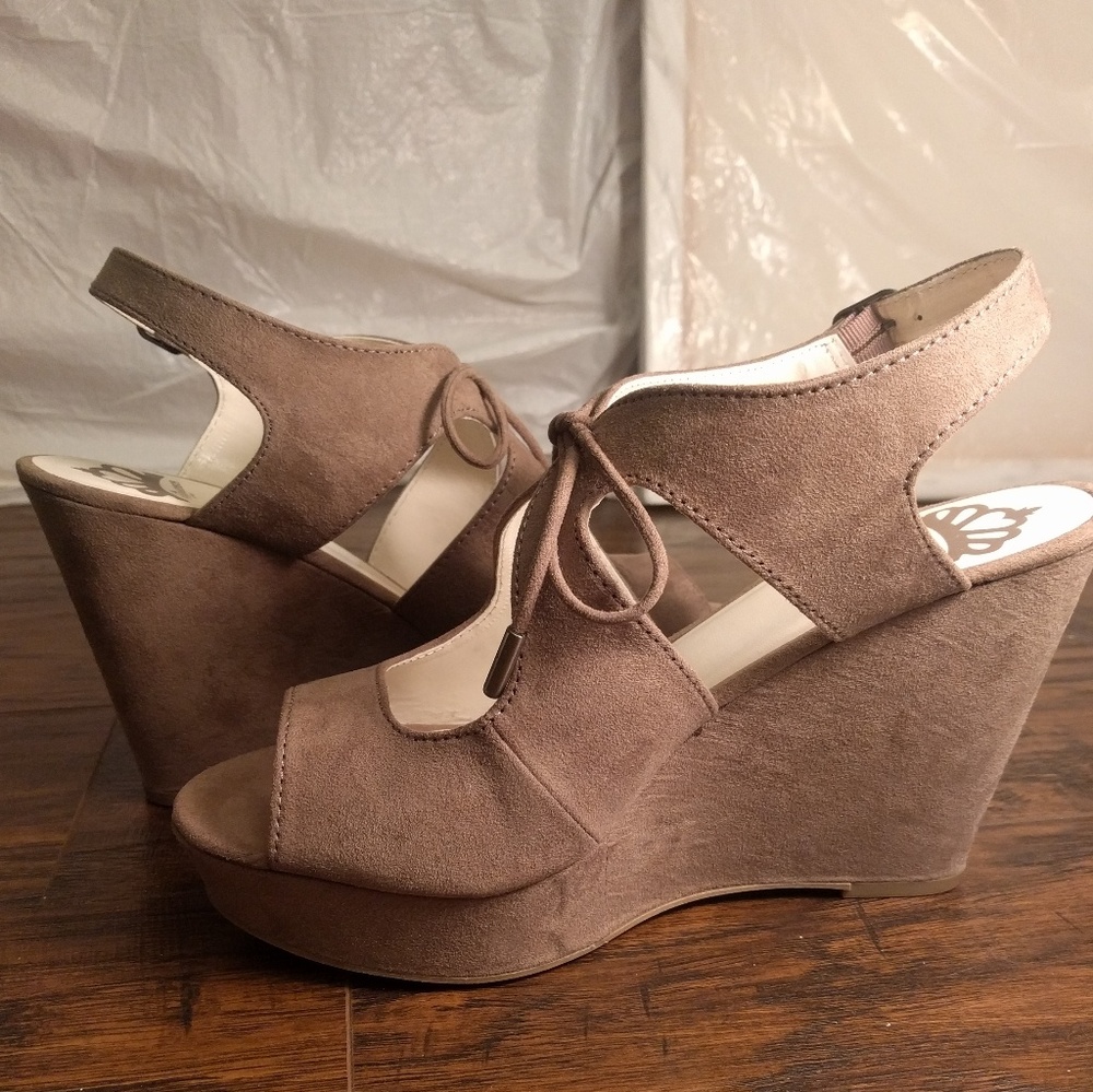 Fergalicious Lace-up Wedges -Never Worn